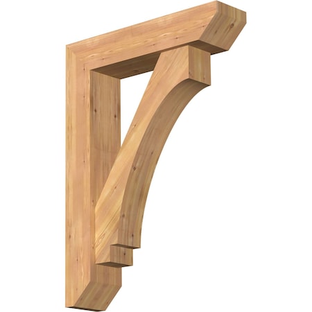Ekena Millwork Imperial Slat Smooth Bracket w/ Offset Brace, Western Red Cedar, 7 1/2"W x 32"D x 44"H BKT0806X32X44IMP06SWR